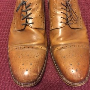joseph abboud tan plain toe oxfords